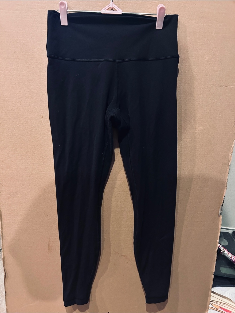 Black Athletic Sport Leggings - High Waist Comfort Lululemon 10